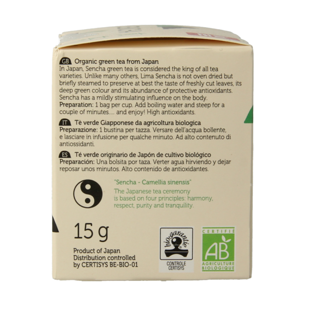 Sachets de Sencha bio 15 Grammes