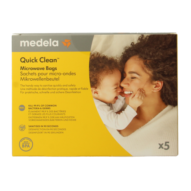 Quick Clean microwave sterilisation bags, 5 pack