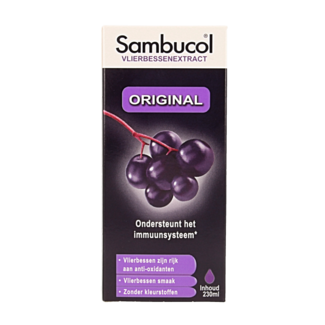 Sambucol Syrop z czarnego bzu, oryginalny, 230 mililitrów