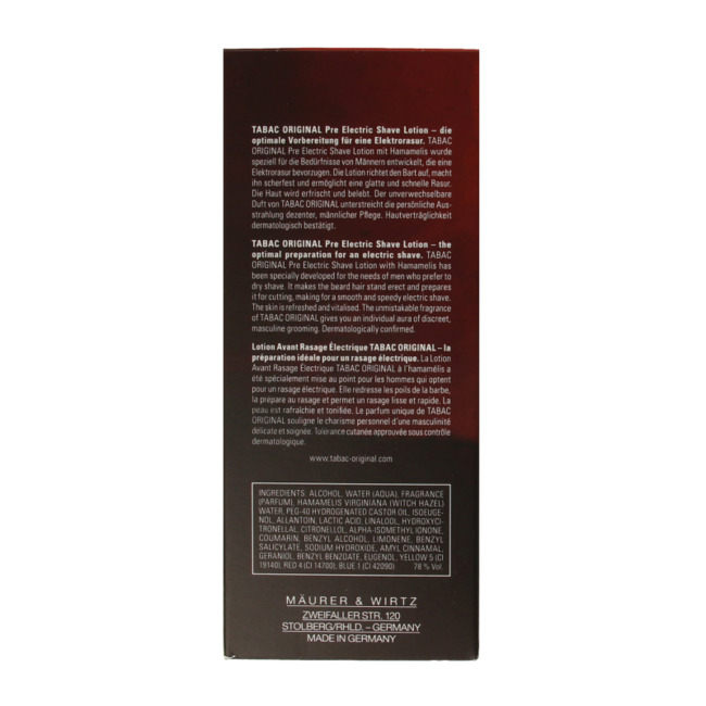 Tabac Original Pre Electric Shave Splash 150 ml