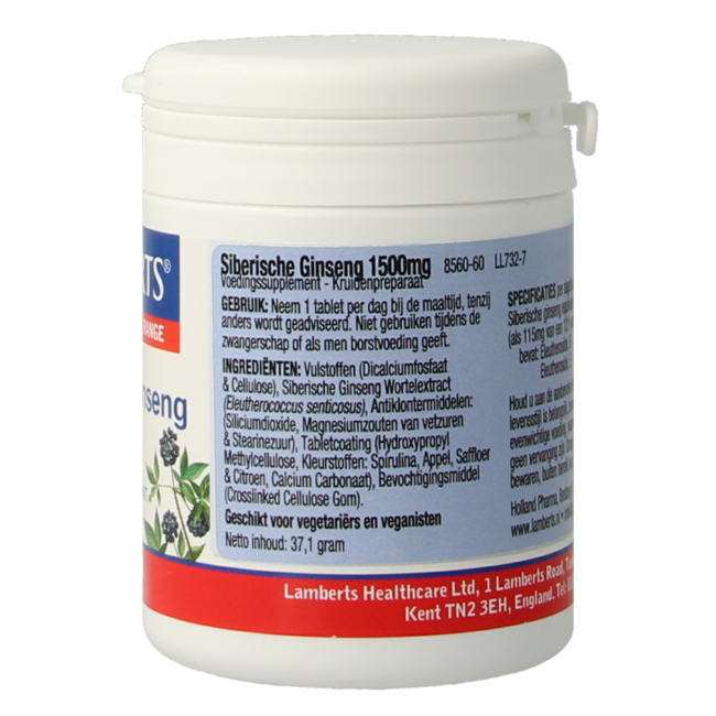 Lamberts Ginseng Siberisch 1500mg 60 Tabletten