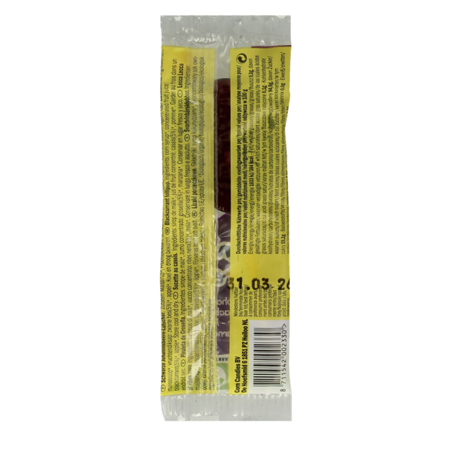 Cassis lollie bio 1 Stuks