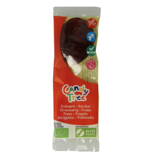 Candy Tree Aardbei lollie bio 1 Stuks