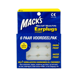 Macks Earplugs 6 pairs
