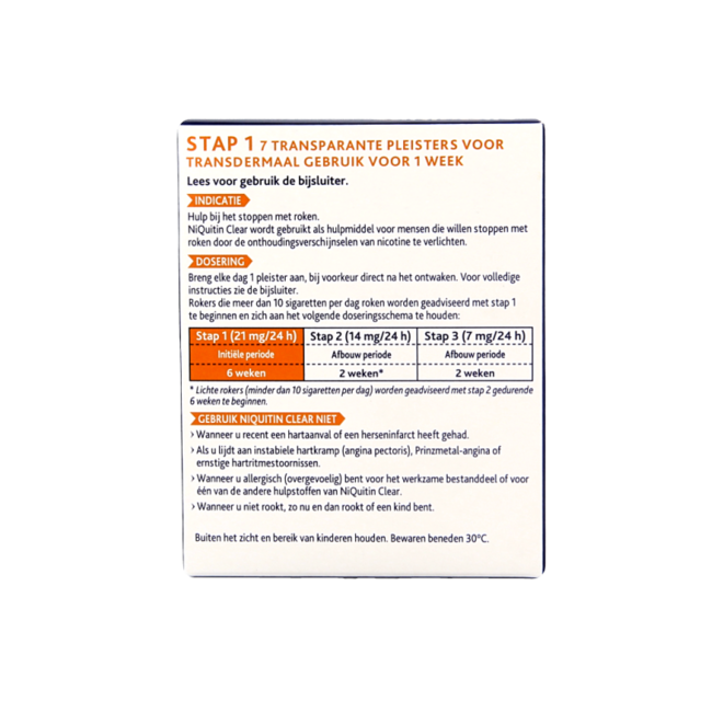 Stap clear 21mg/24 uur 7 Stuks