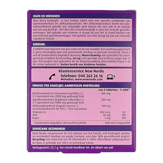 Blue berry eyebright 60 Tabletten