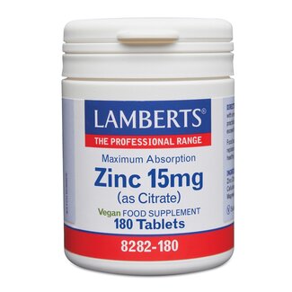 Lamberts Citrato de zinc 15 mg 180 comprimidos