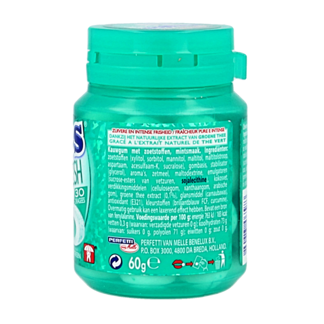 Mentos Gum pure wintergreen bote 30 unidades