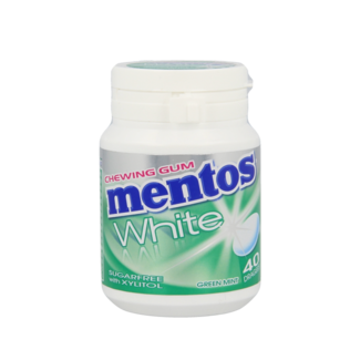 Mentos Gum greenmint white pot 40 Stuks