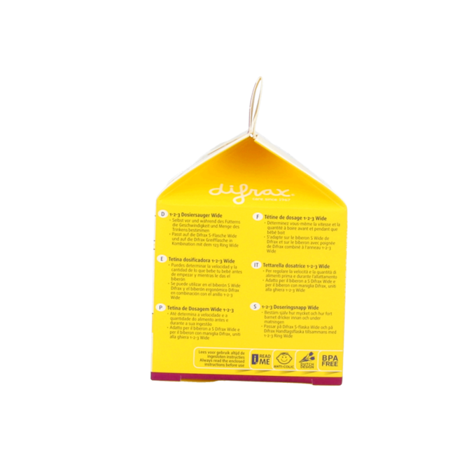 Bottle teat soft wide 1-2-3 2 pieces