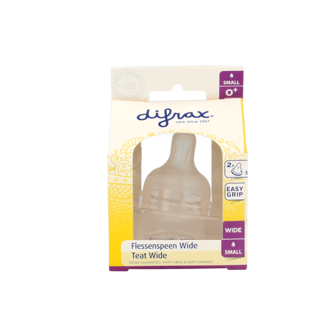 Bottle teat soft wide small 2 pieces