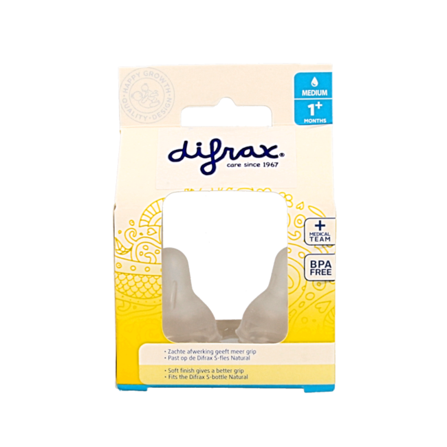 Bottle teat medium natural 2 pieces