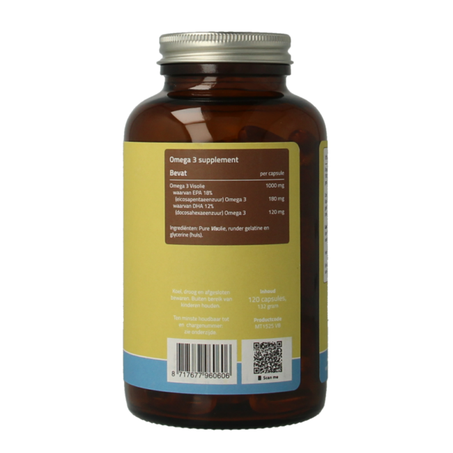 Aceite de pescado Omega 3 18% EPA 12% DHA 1000mg 120 Cápsulas