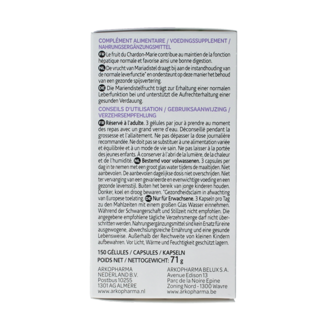 Milk Thistle organic 150 Capsules