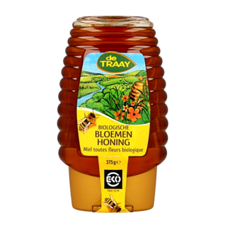 Traay Organic wildflower honey squeeze bottle 365g