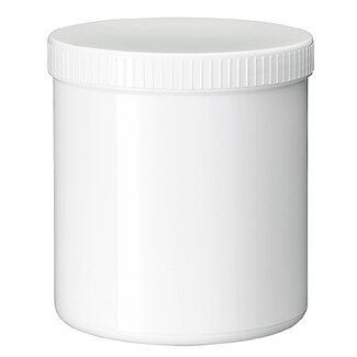 Blockland Blockland Ointment jar white PP plastobel capped 1000ml 18 Pieces