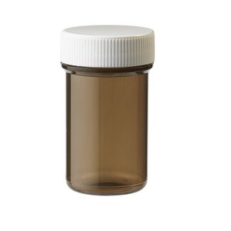 Blockland Plastobel Tablettenfläschchen braun mit Deckel 20 ml 138 Stück