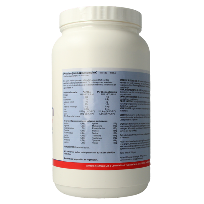 Lamberts Polvo de Proteína de Guisante 750 Gramos