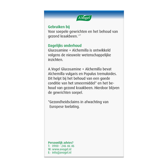 Alchemilla glucosamine 90 comprimés