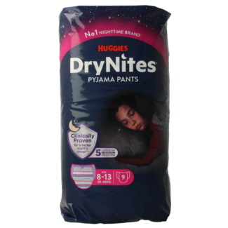 Huggies Drynites girl 8-13 years 9 Pieces