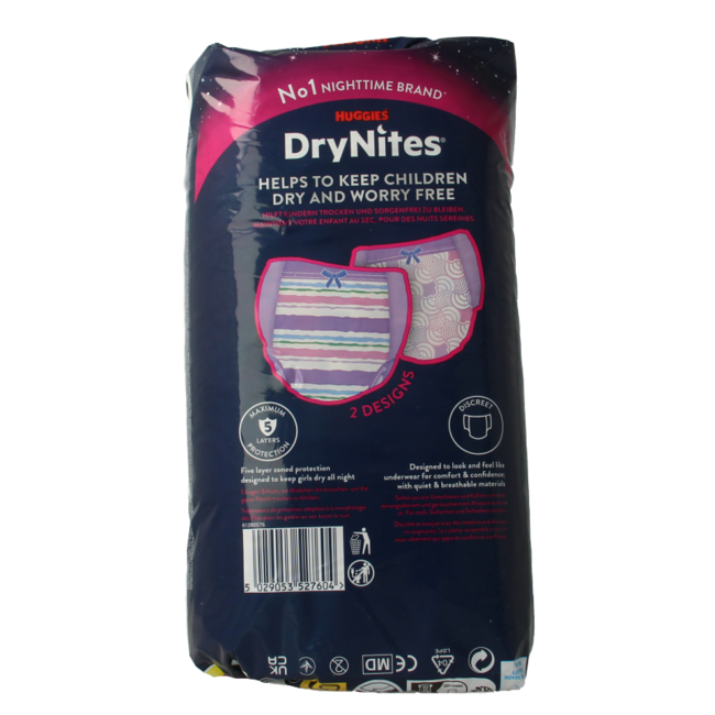 Drynites girl 8-13 years 9 Pieces
