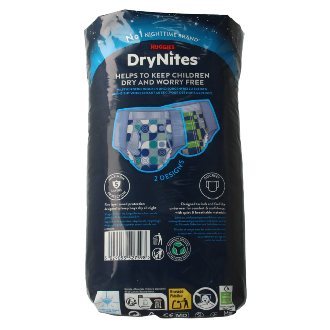 Drynites boy 8-13 years 9 pieces