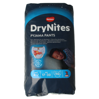 Huggies DryNites Boys' Pyjama Pants 4-7 Years, 10 Pack
