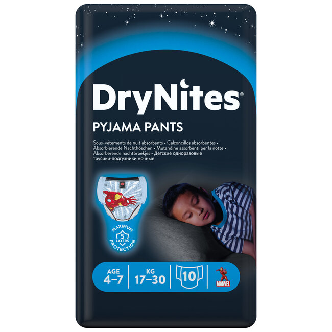 Drynites garçon 4-7 ans 10 Pièces