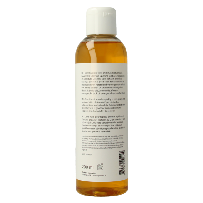 Vitamin E skin oil 200 millilitres