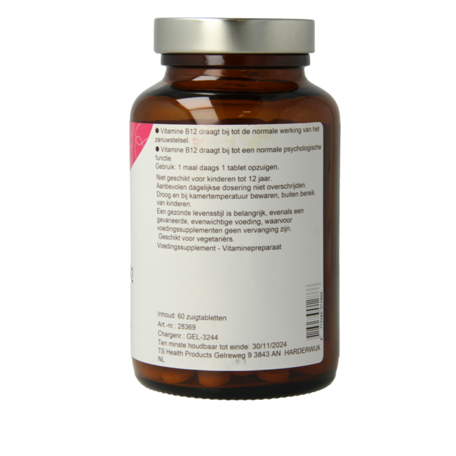 TS Choice Vitamine B12 cobalamine 60 comprimés à sucer