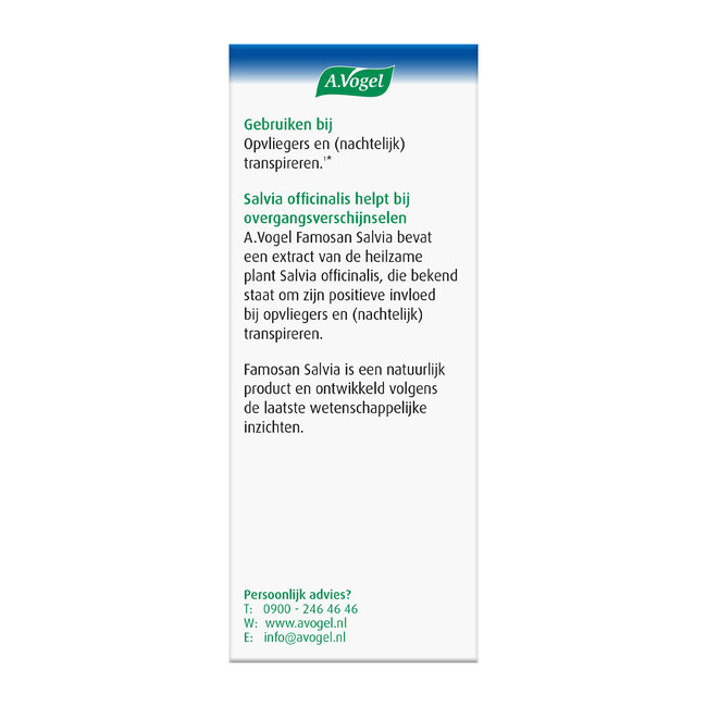A Vogel Famosan salvia menopausia 60 comprimidos