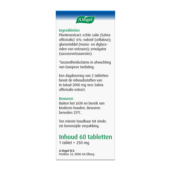 A Vogel Famosan Salbei Wechseljahre 60 Tabletten