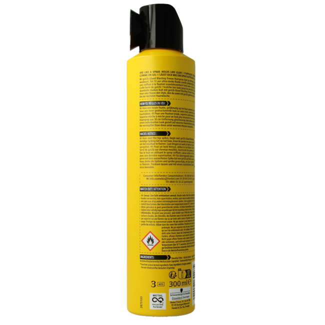 Laca para el cabello Glued Blasting Freeze 300 mililitros