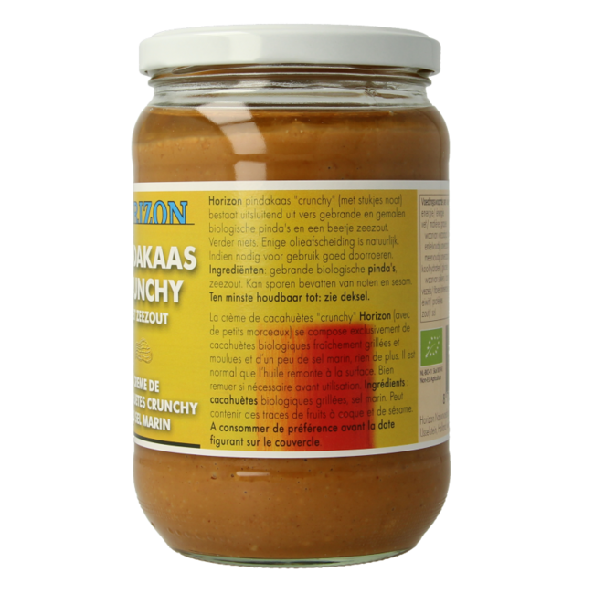 Mantequilla de Cacahuete Crujiente con Sal Marina Ecológica 650 Gramos