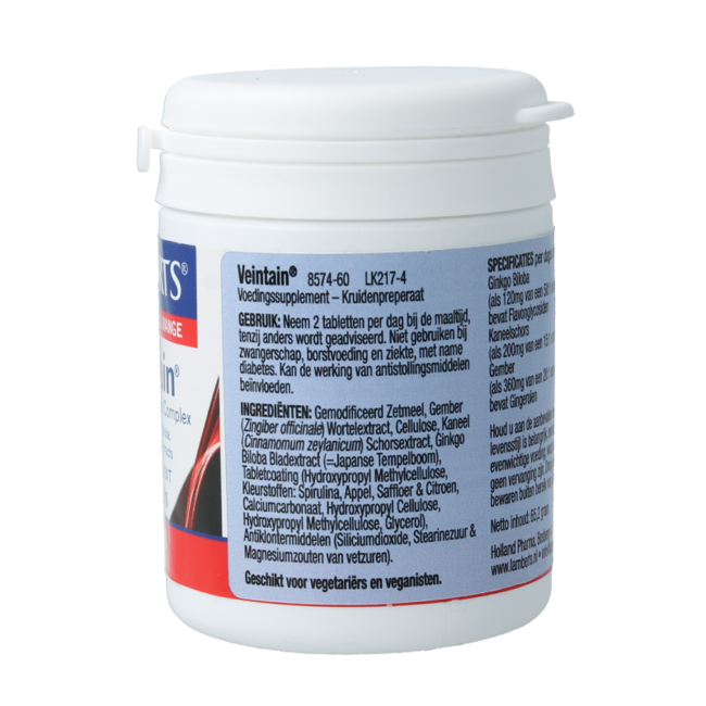 Lamberts Veintain (met ginkgo, kaneel) 60 Tabletten