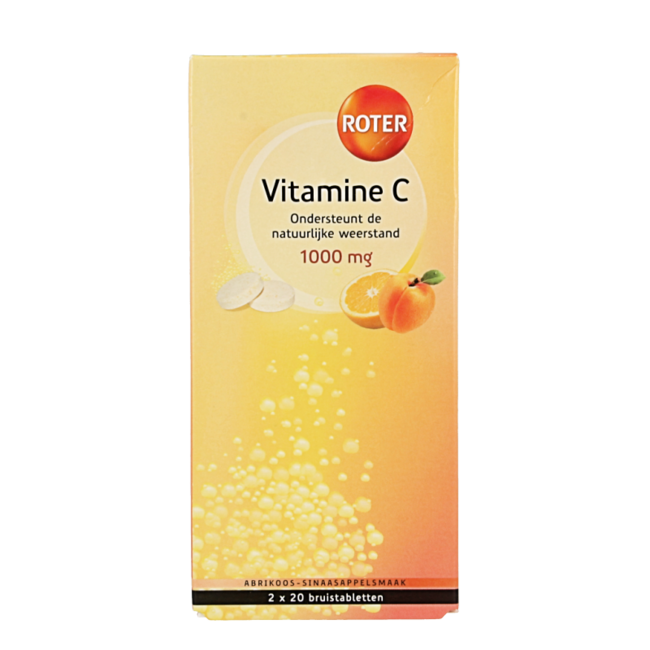 Bruistabletten abr. sin. vit C duopack 40 Bruistabletten