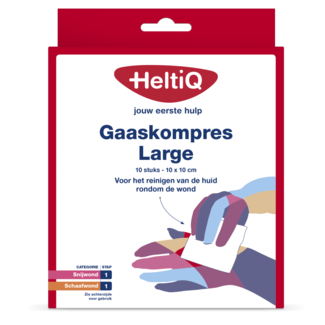 Heltiq Gaaskompressen 10 x 10cm 10 Stuks