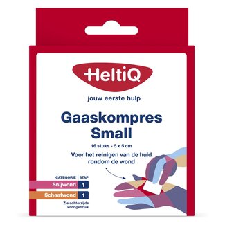 Heltiq Mullkompressen 5 x 5 cm, 16 Stück
