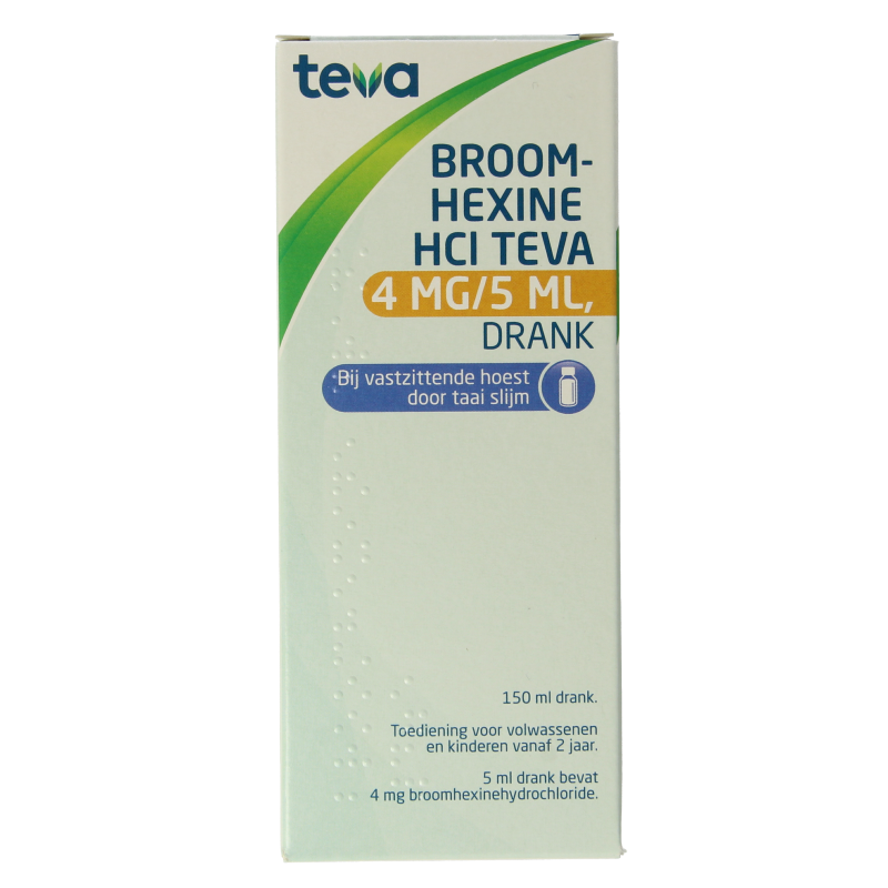 Teva Bromhexina HCL 4mg/ml = 800 µg 150 mililitros