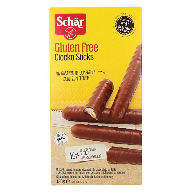 Schar Ciocko sticks sin gluten 150 gramos