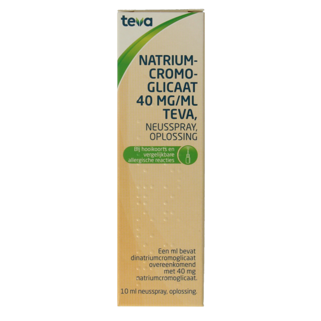 Teva Cromoglicate de sodium 40 mg spray nasal 10 ml