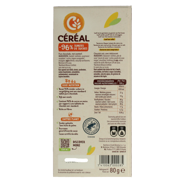 Tableta pura maltitol 80 gramos