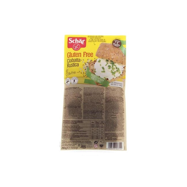 Schar Ciabatta rustica sin gluten 4 unidades