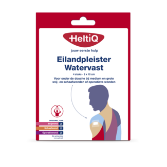 Heltiq Heltiq Waterproof Island Plasters 9 x 10cm - 4 Pack