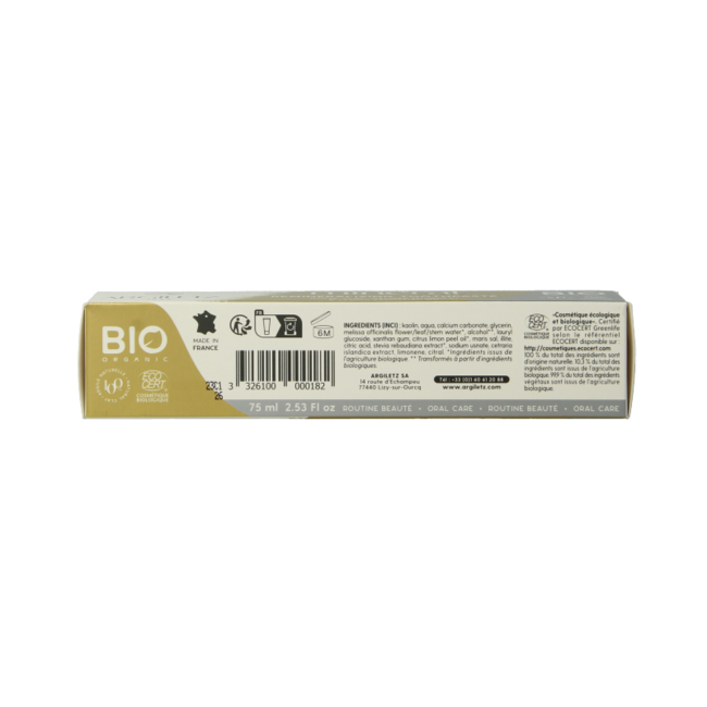 Argiletz Lemon Toothpaste 75 Millilitres