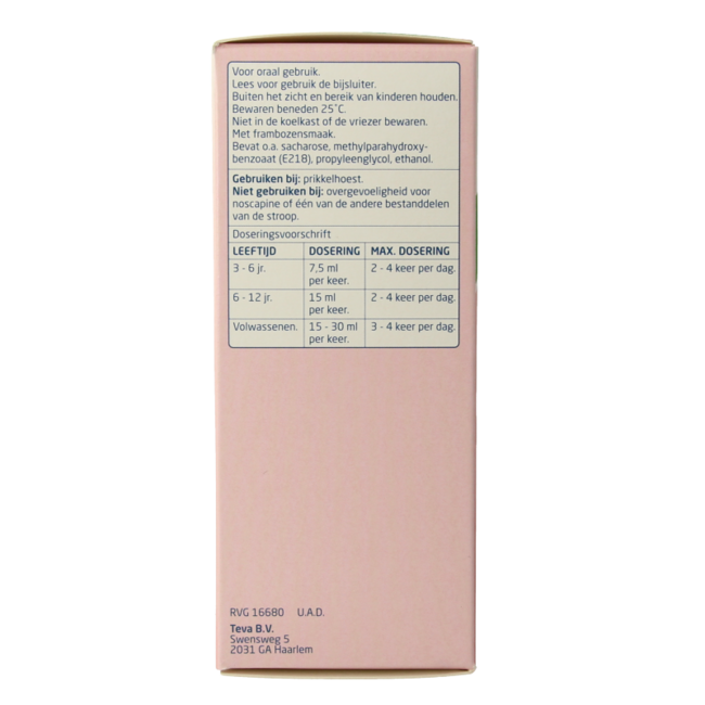 Noscapine syrup HCL 150 Millilitres