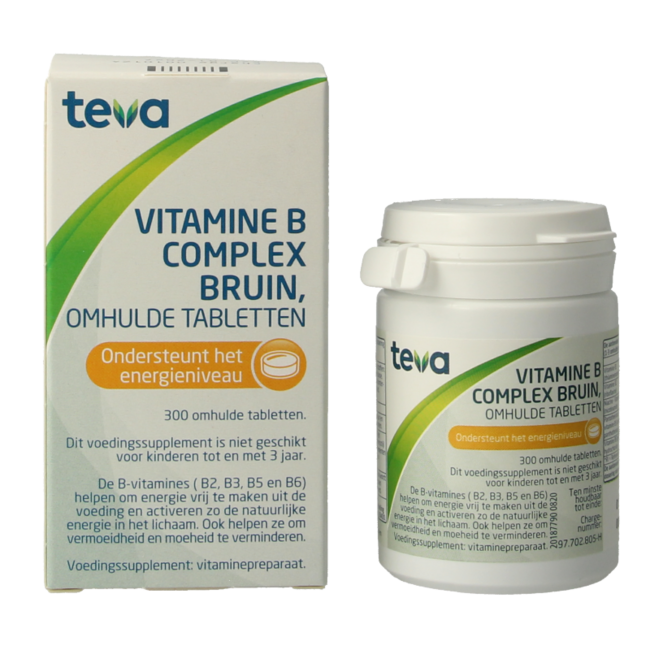 Teva Vitamin B Complex Brown 300 Tablets