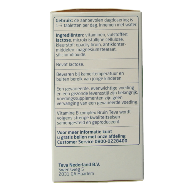 Teva Vitamina B complex marrón suelto 300 comprimidos