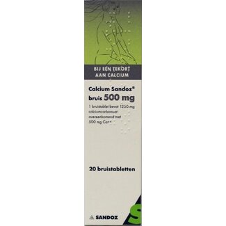 Sandoz Sandoz Calcium 500mg 20 Comprimidos Efervescentes