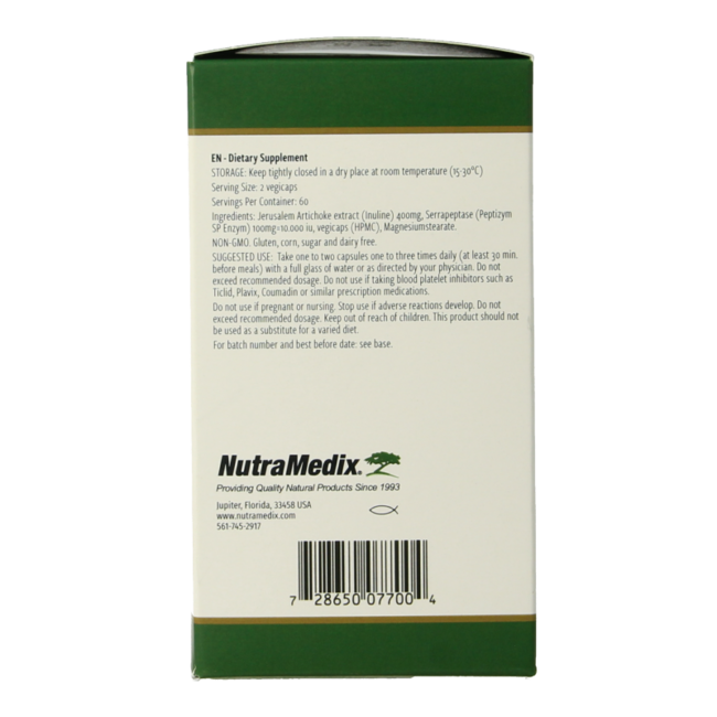 Nutramedix Serrapeptase 120 cápsulas vegetarianas